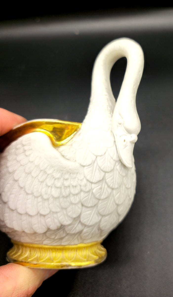 Tazzina con piattino a forma di cigno Dagoty Parigi-photo-3