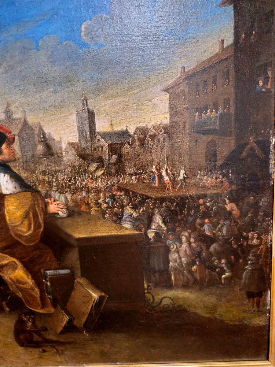 Daniel Hagens Olio su Tavola "Allegoria del Cattivo Governo"-photo-3