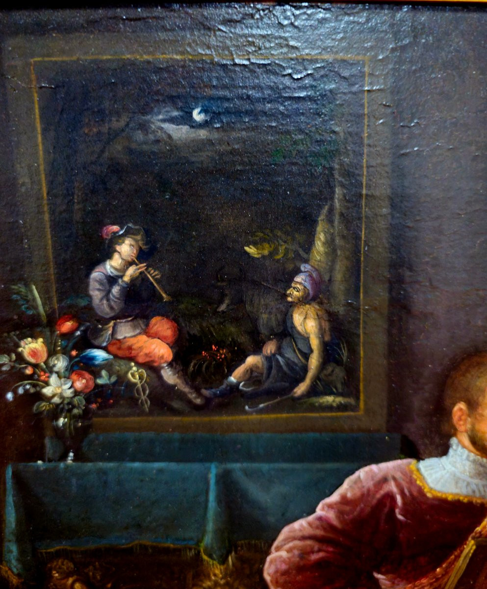 Daniel Hagens Olio su Tavola "Allegoria del Cattivo Governo"-photo-2