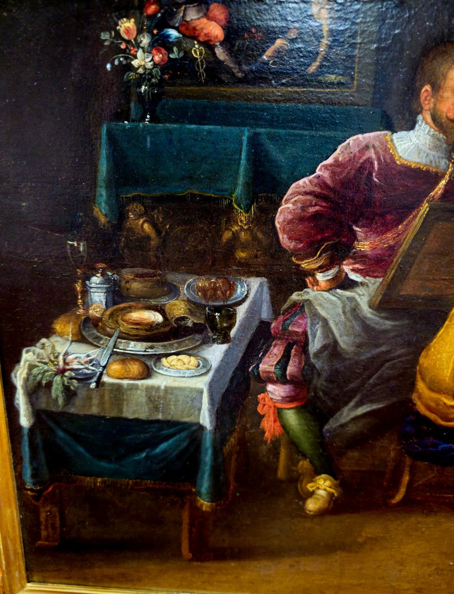 Daniel Hagens Olio su Tavola "Allegoria del Cattivo Governo"-photo-3