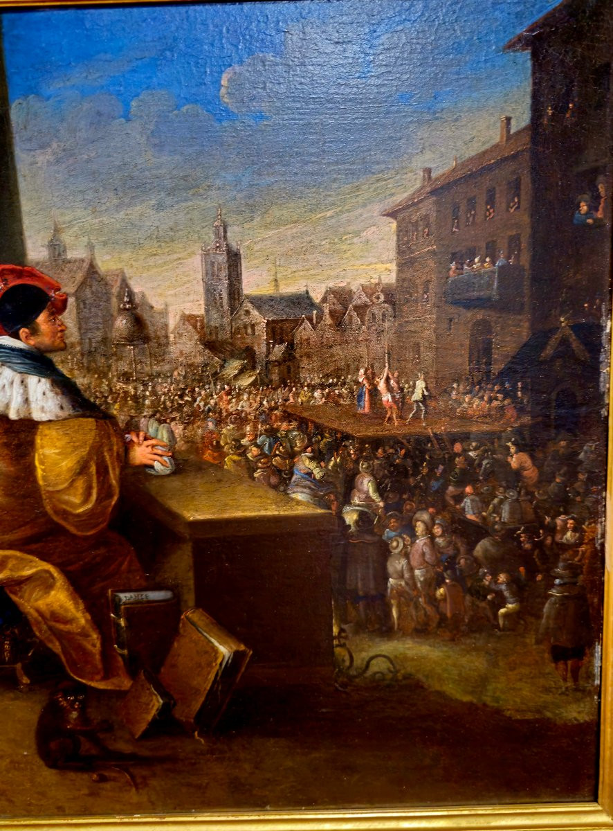 Daniel Hagens Olio su Tavola "Allegoria del Cattivo Governo"-photo-5