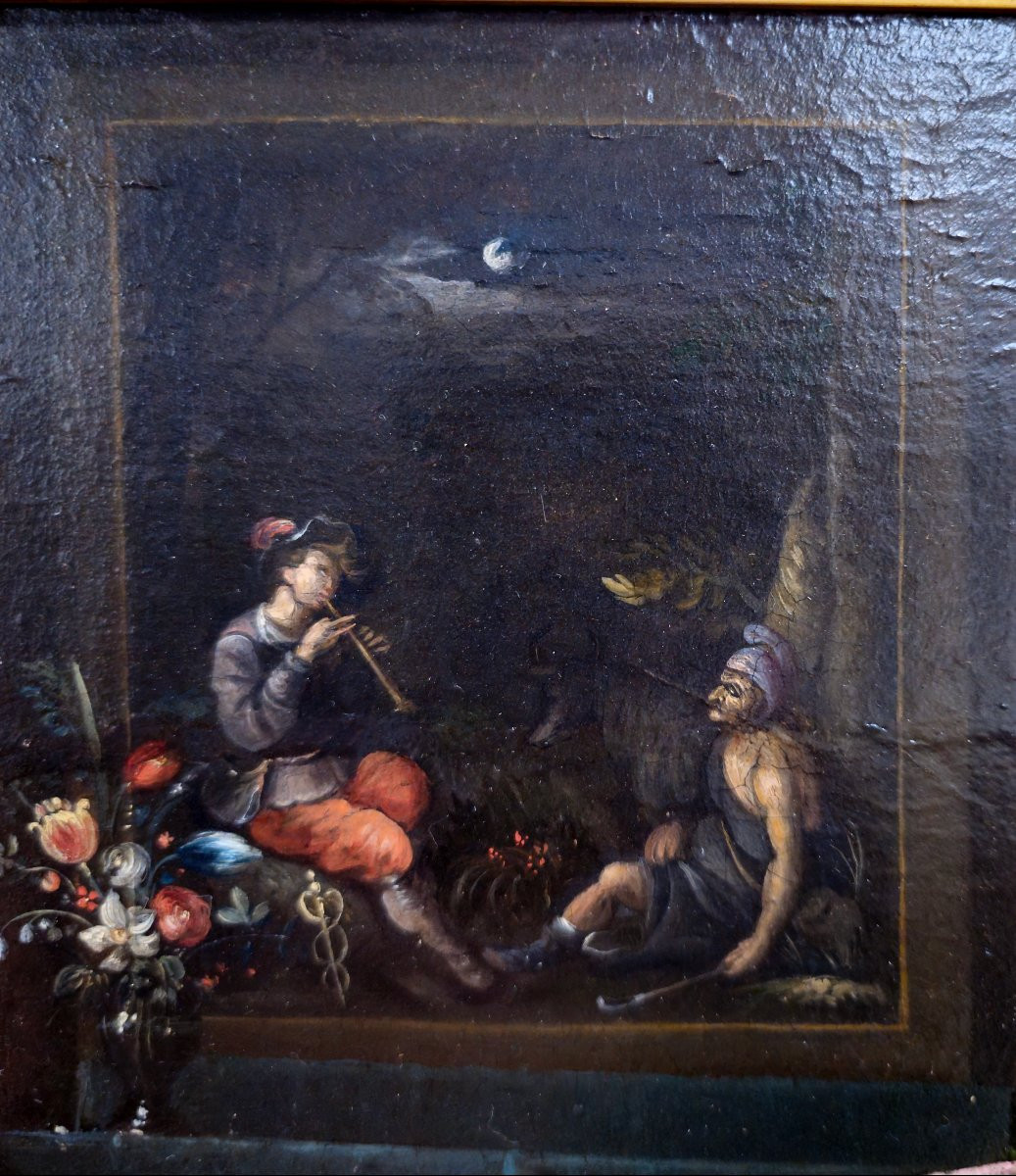 Daniel Hagens Olio su Tavola "Allegoria del Cattivo Governo"-photo-1