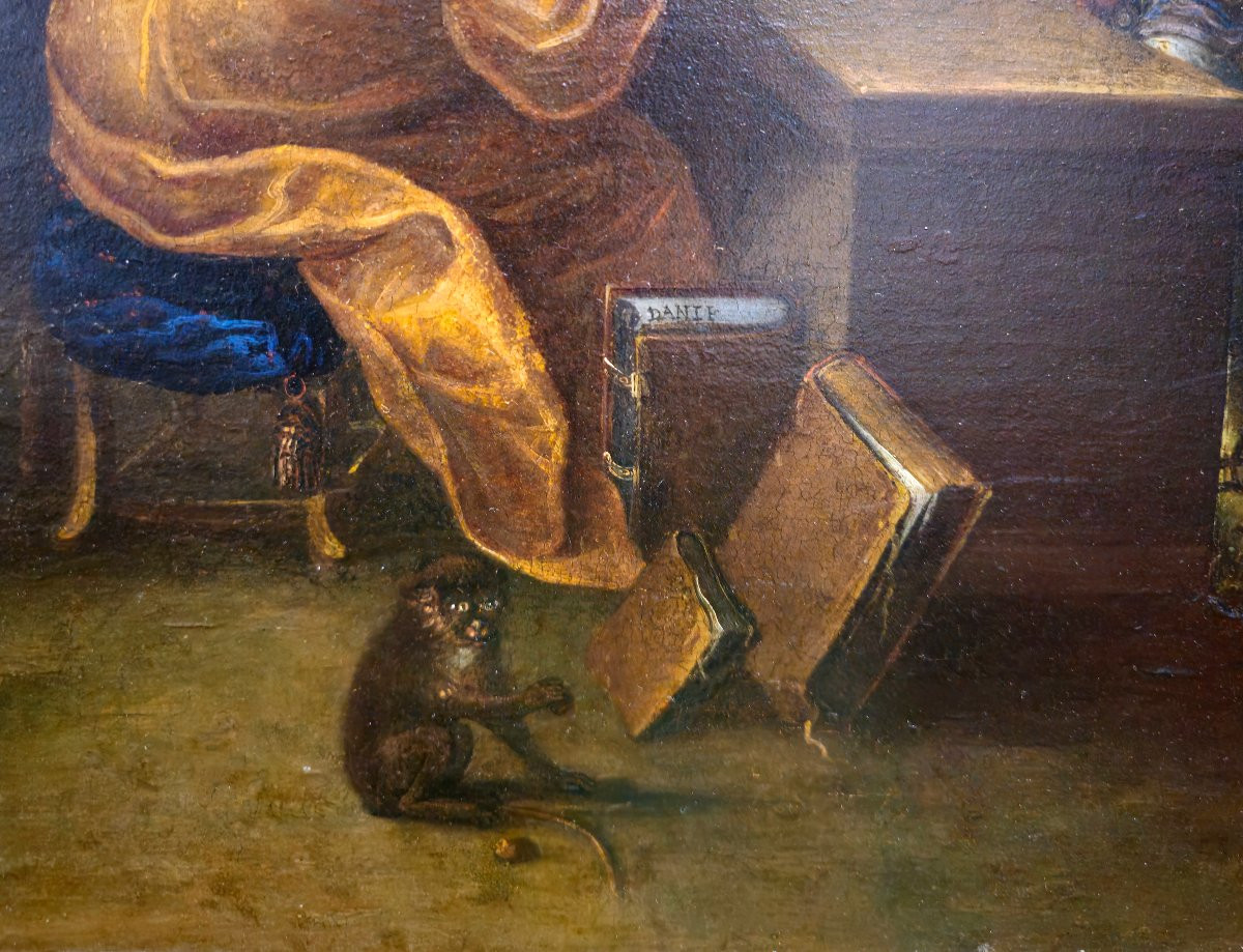 Daniel Hagens Olio su Tavola "Allegoria del Cattivo Governo"-photo-3