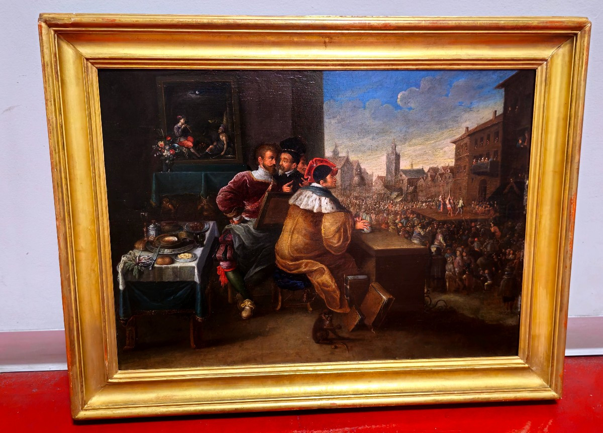 Daniel Hagens Olio su Tavola "Allegoria del Cattivo Governo"