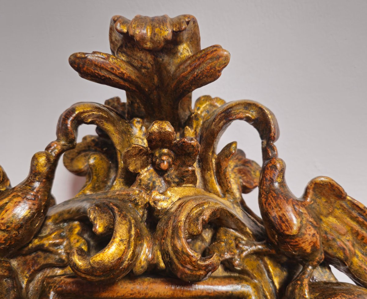 Dipinto su tavoletta entro cornice coeva raffigurante "Sant'Anna che educa la Vergine Maria"-photo-5