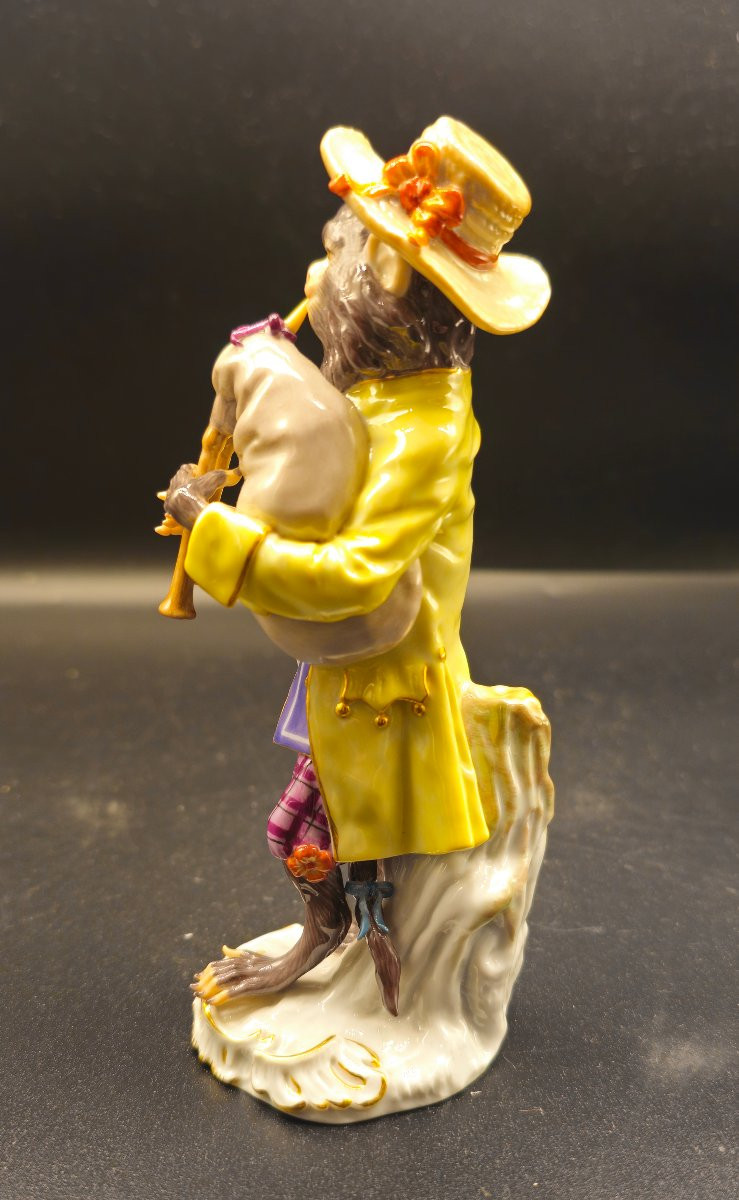 Scimmia Meissen Zampognaro-photo-4