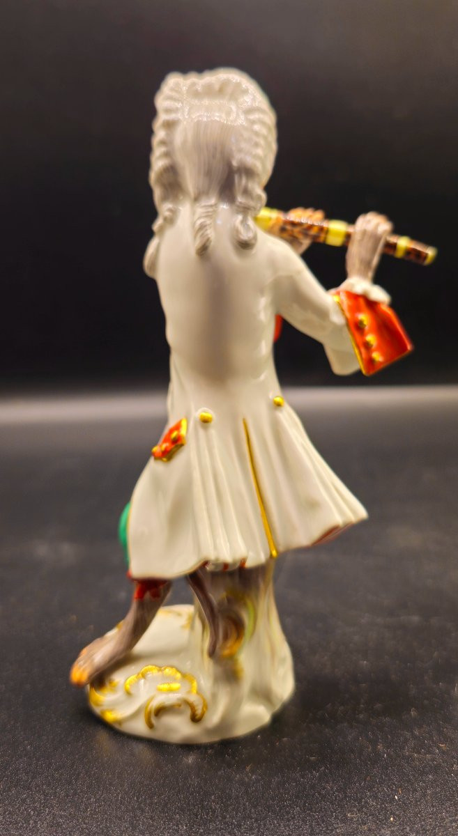 Scimmia Meissen Suonatore di Flauto-photo-2
