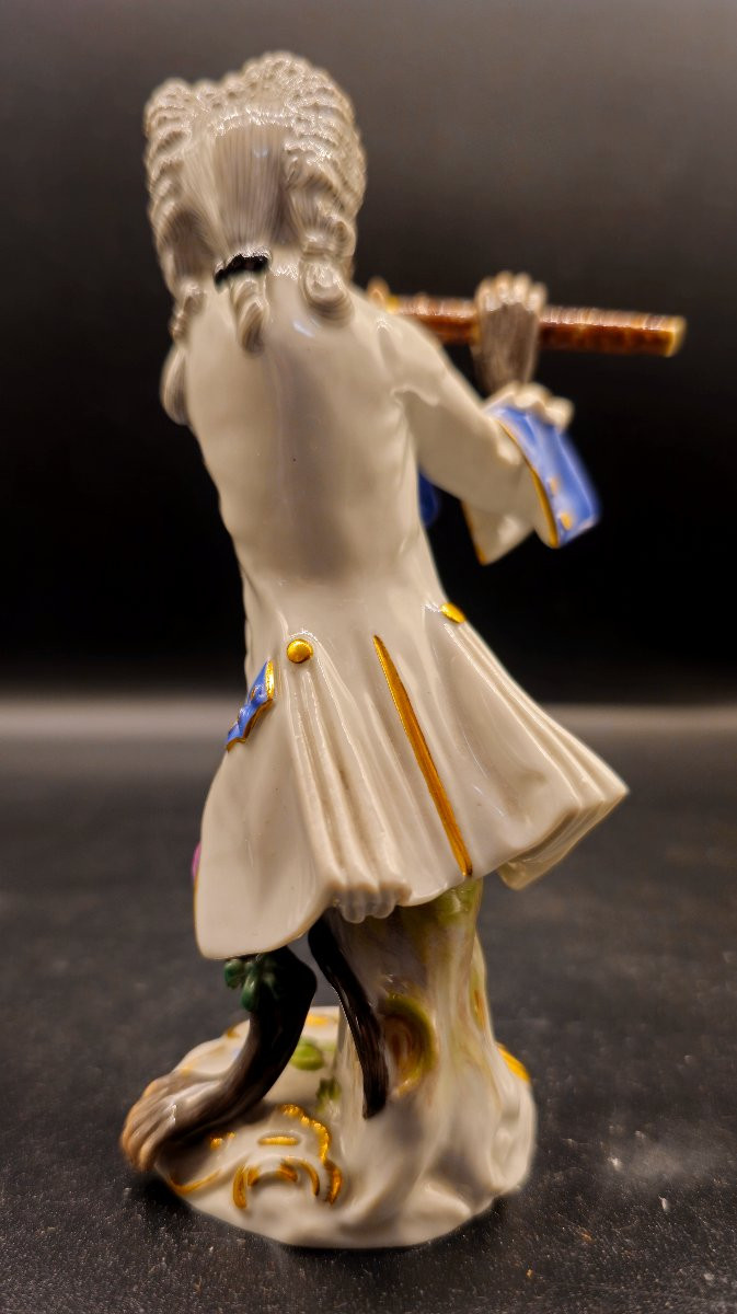 Scimmia Meissen Suonatore di Flauto-photo-4