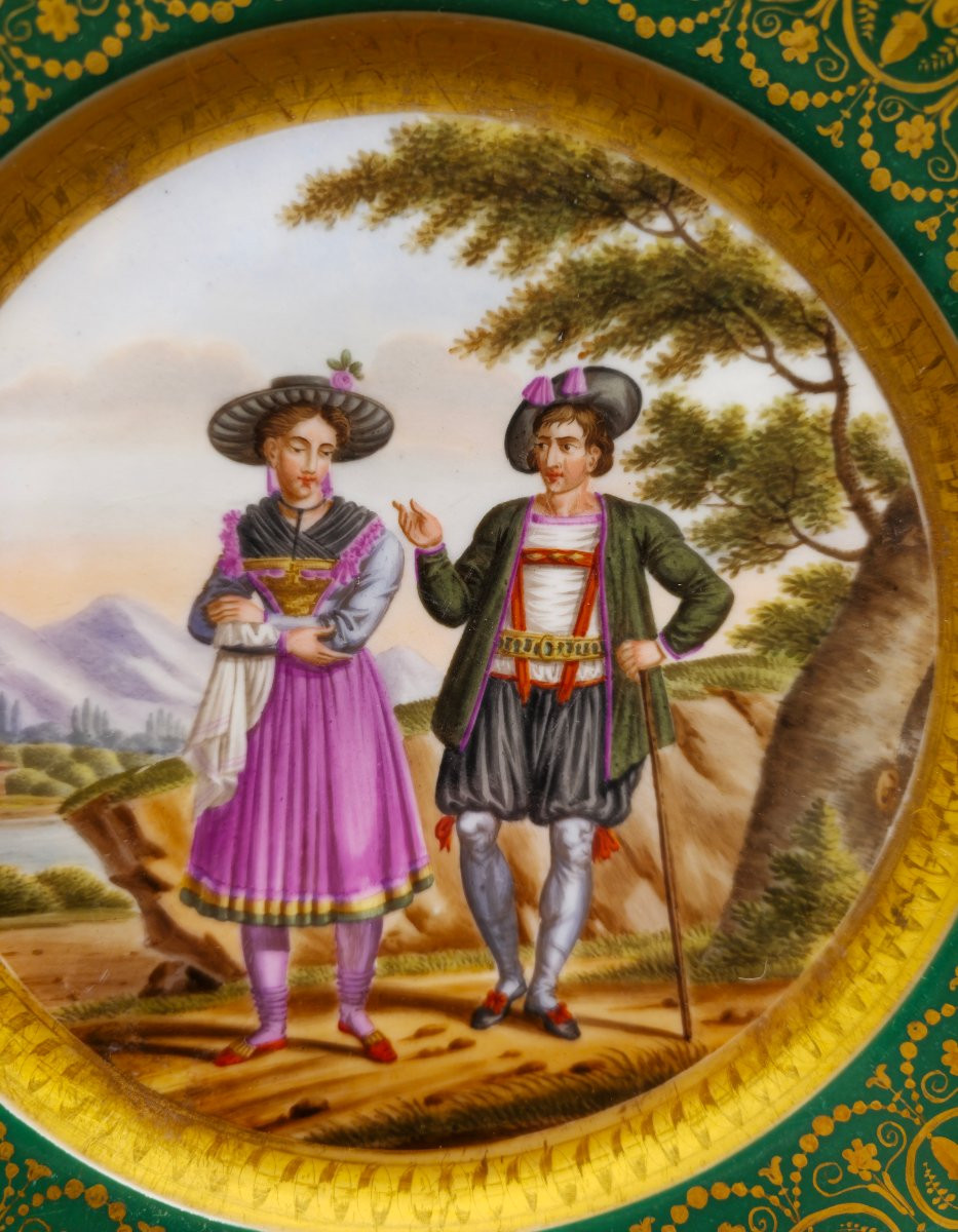 Piatto con i costumi degli abitanti della Valle del Tirolo Baruch Weil-photo-3