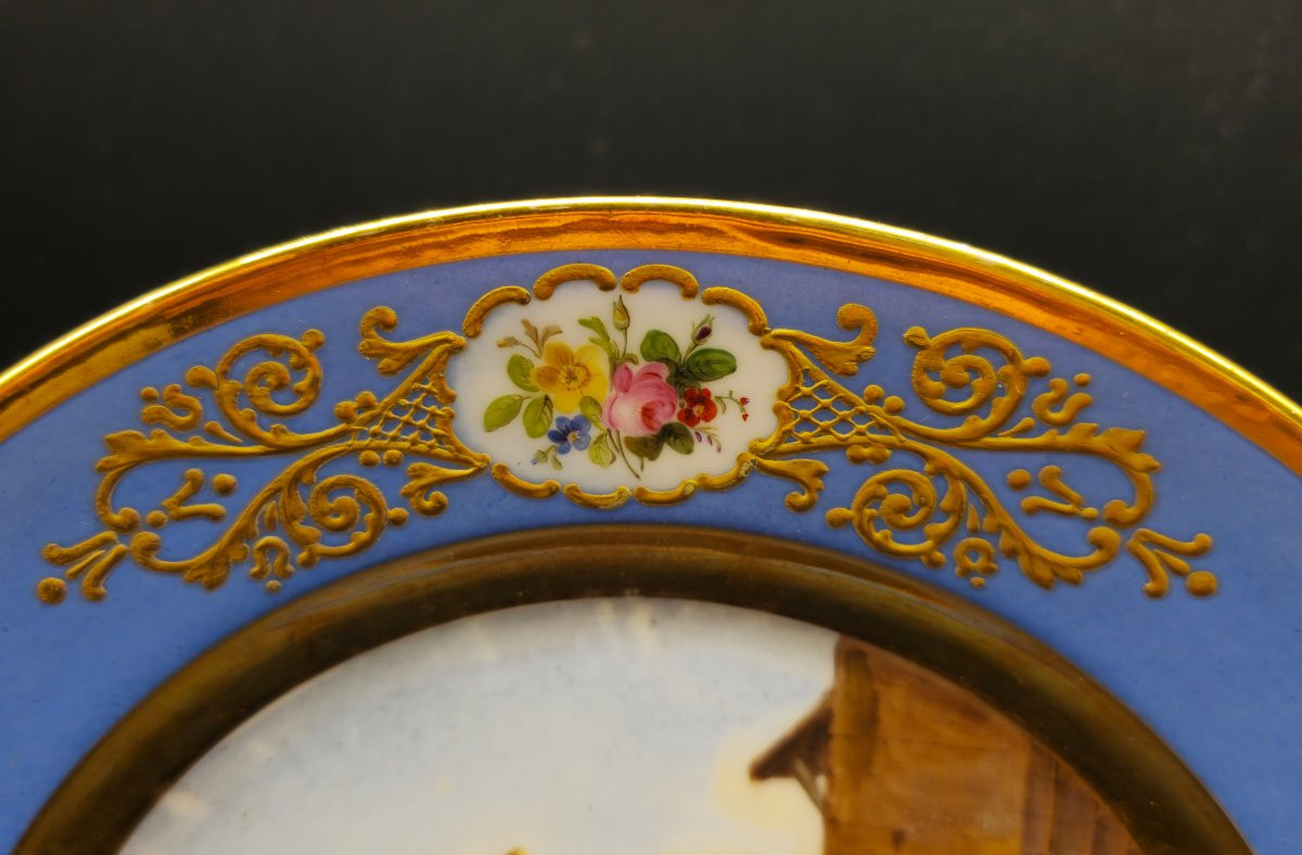 Piatto in porcellana raffigurante i costumi del Cantone di Vaud, Manifattura parigina Darte-photo-4