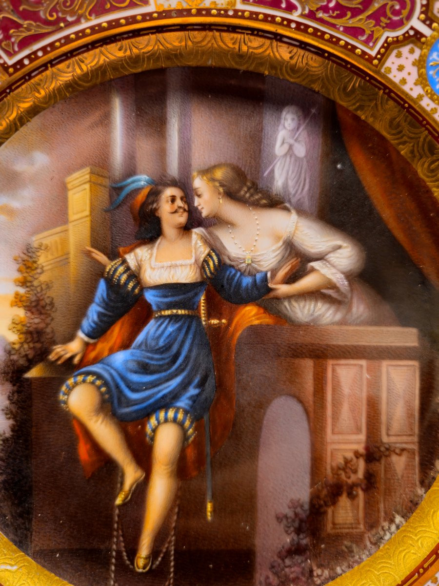 Piatto della Manifattura Imperiale di Vienna Romeo e Giulietta-photo-3