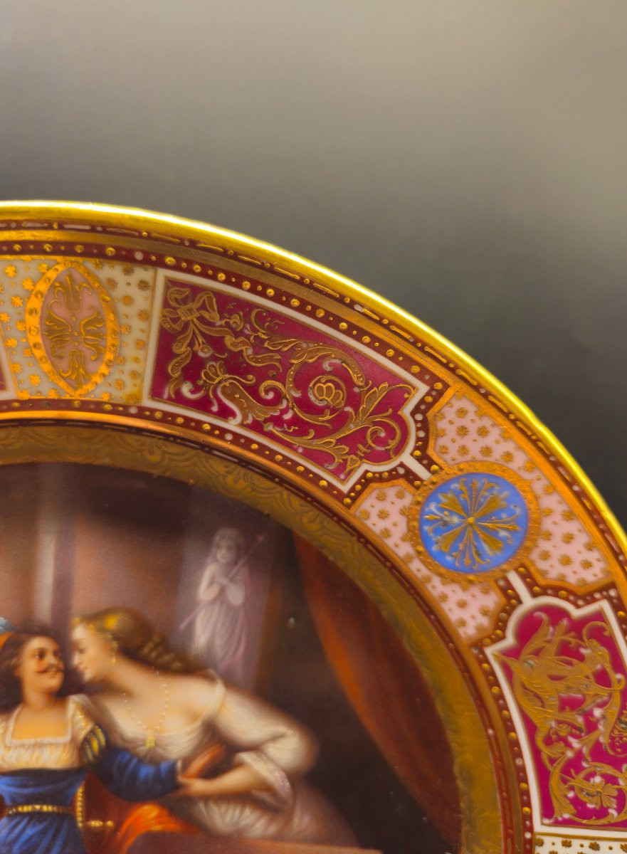 Piatto della Manifattura Imperiale di Vienna Romeo e Giulietta-photo-4