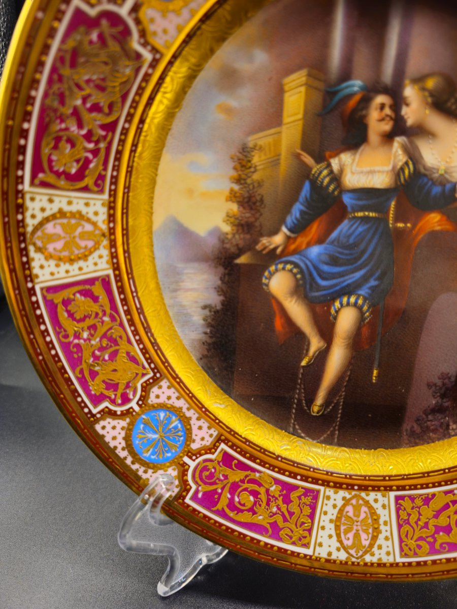 Piatto della Manifattura Imperiale di Vienna Romeo e Giulietta-photo-1