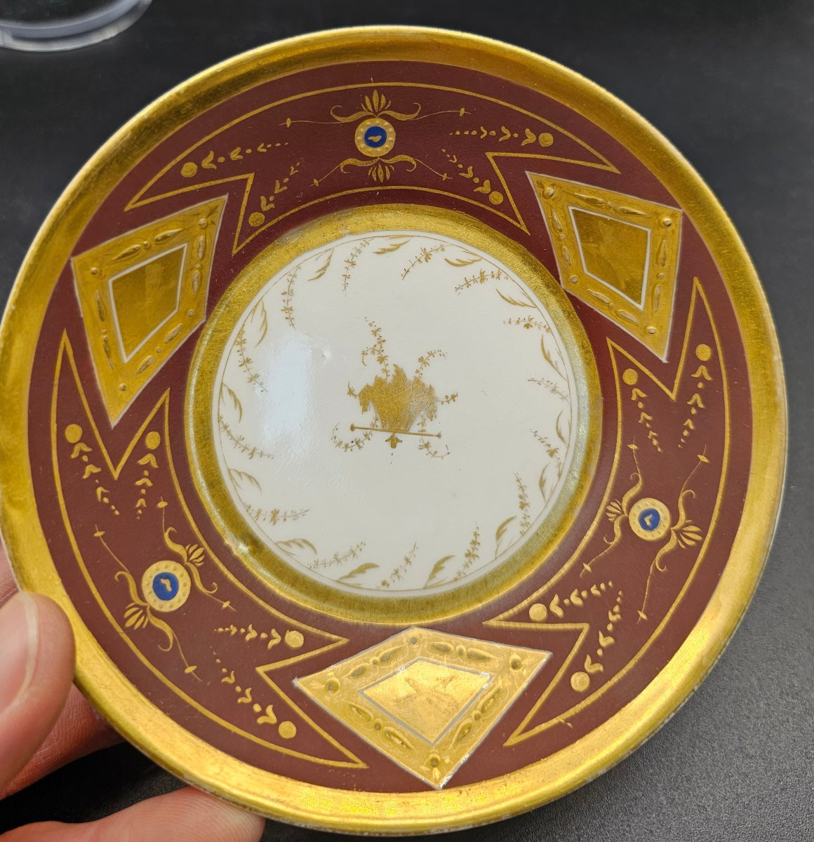 Tazzina con piattino in porcellana della Manifattura Faber a Bruxelles-photo-3