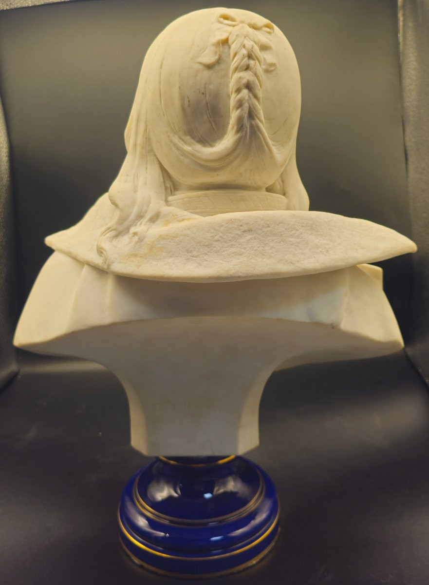 Coppia di busti in porcellana di Sevres raffiguranti Generali di Napoleone-photo-7