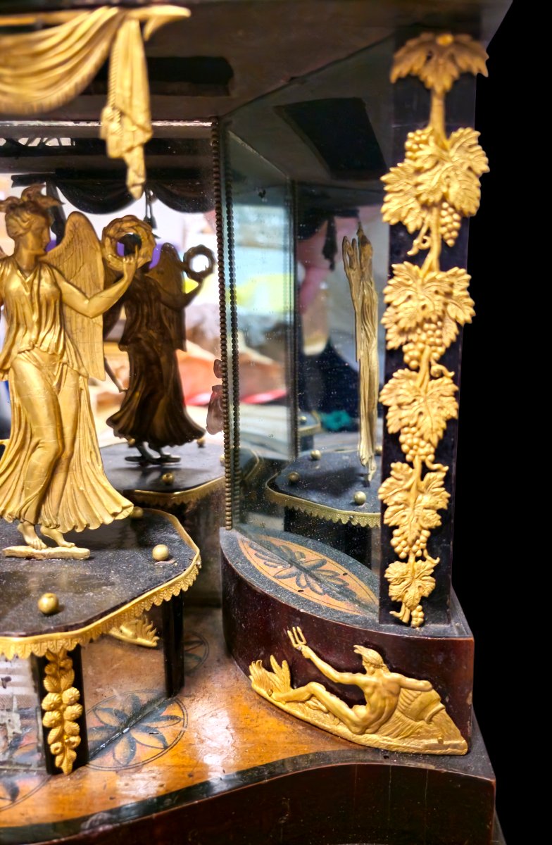 Orologio in legno e bronzi viennese-photo-4