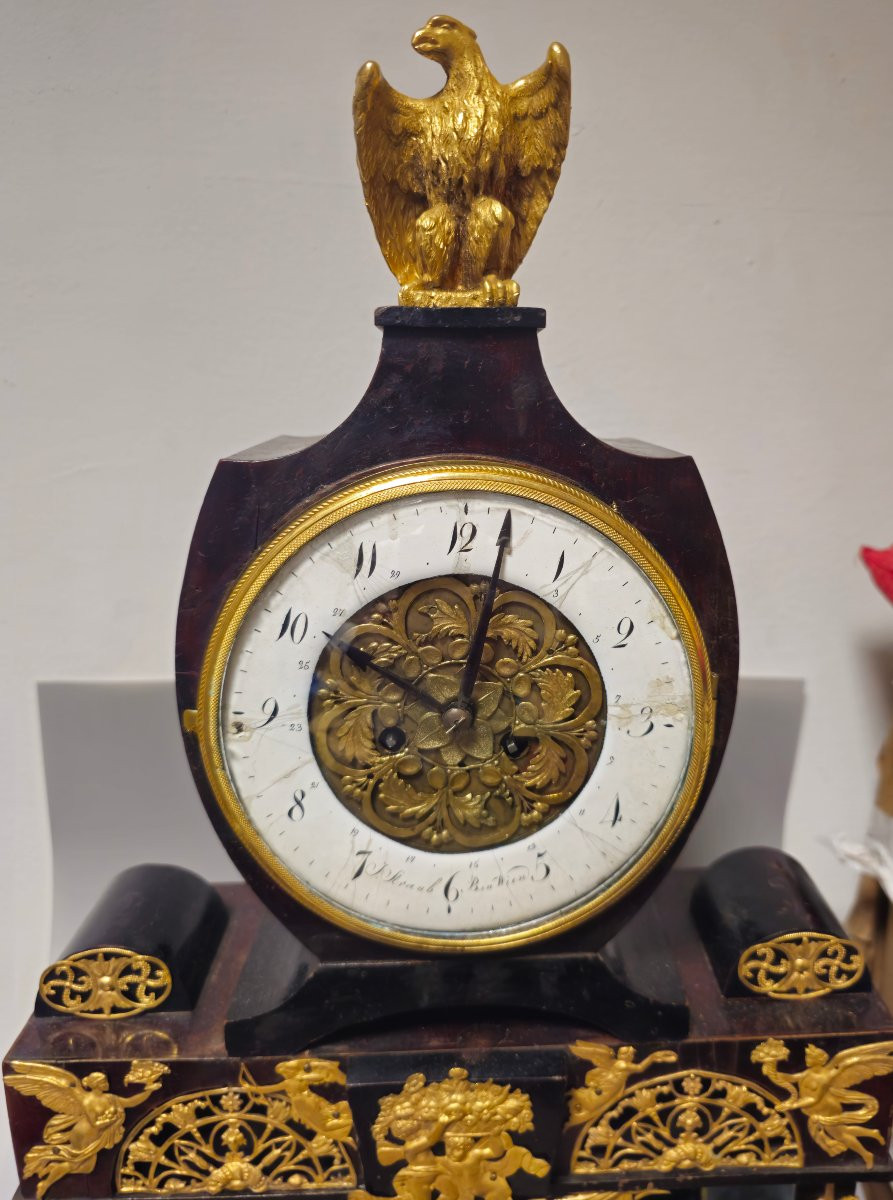 Orologio in legno e bronzi viennese-photo-2
