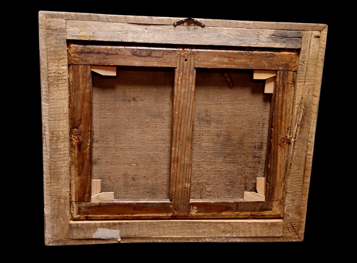 Paesaggio Romano con Architetture, Olio su Tela – Ambito di Gaspard Dughet-photo-3