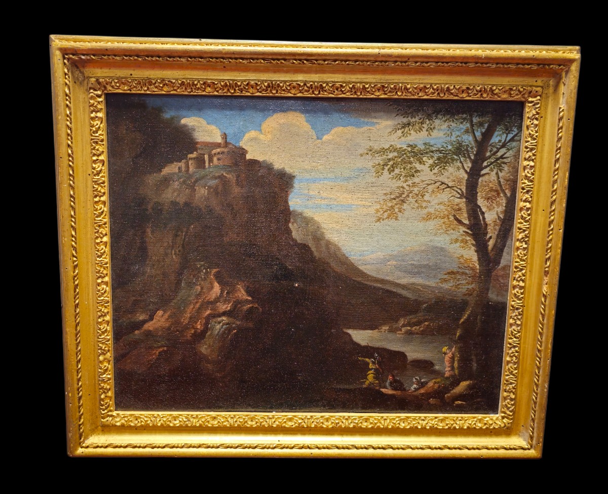 Paesaggio Romano con Architetture, Olio su Tela – Ambito di Gaspard Dughet