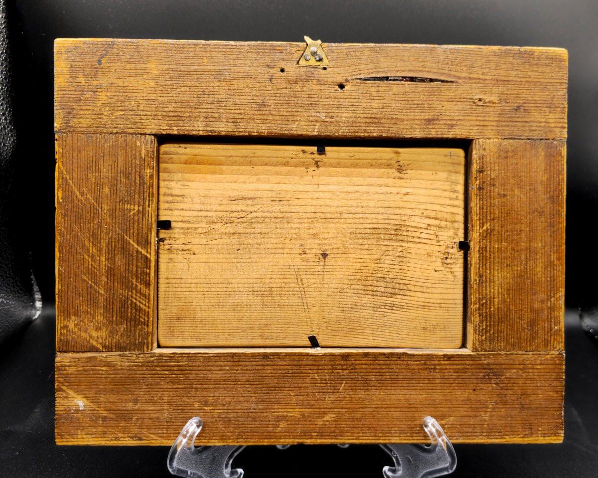 Pietà attribuita ad Annibale Carracci, incisione su avorio, cornice in tartaruga e argento-photo-7