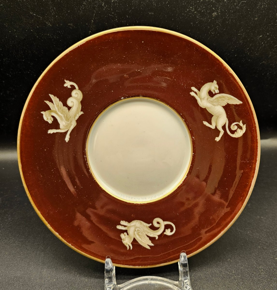Tazza grande con piattino Real Fabbrica Ferdinandea Napoli 1790-1800 porcellana-photo-3