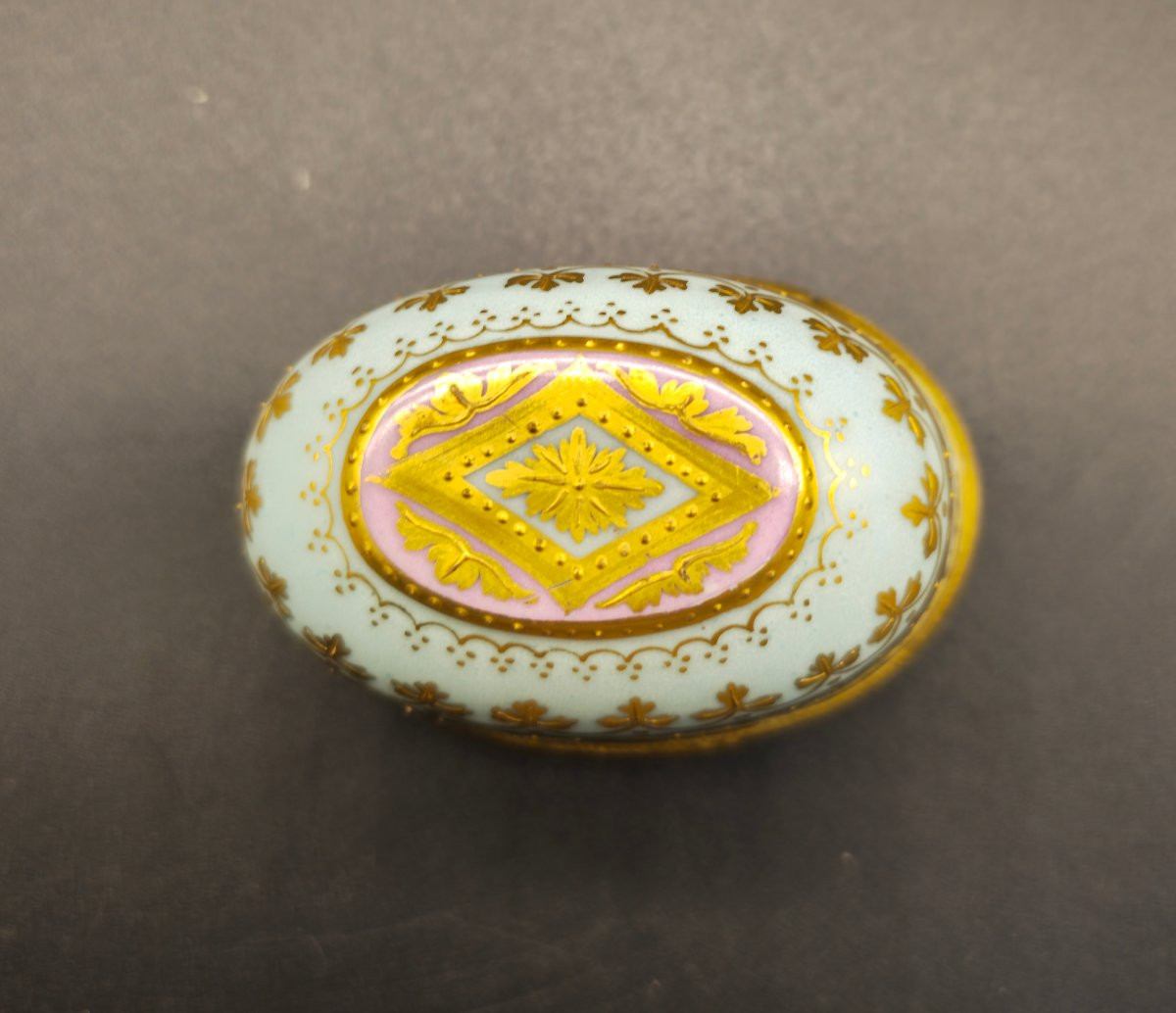 Tabacchiera Antica in Porcellana Vienna c.1820–30 – Diana e Endimione, Oro a Specchio-photo-5