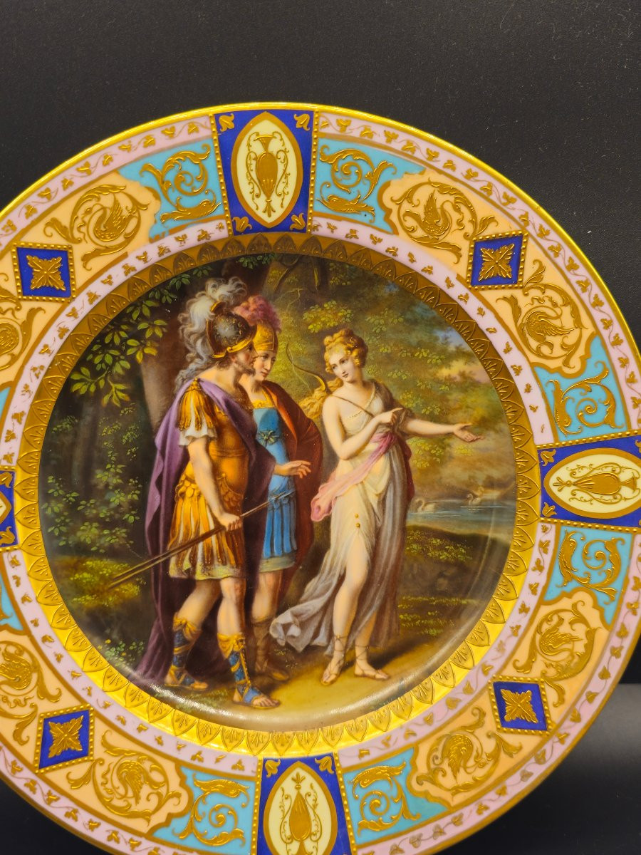 Piatto in porcellana della Manifattura Imperiale di Vienna – Periodo Biedermeier-photo-2