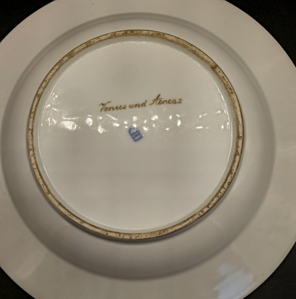 Piatto in porcellana della Manifattura Imperiale di Vienna – Periodo Biedermeier-photo-4