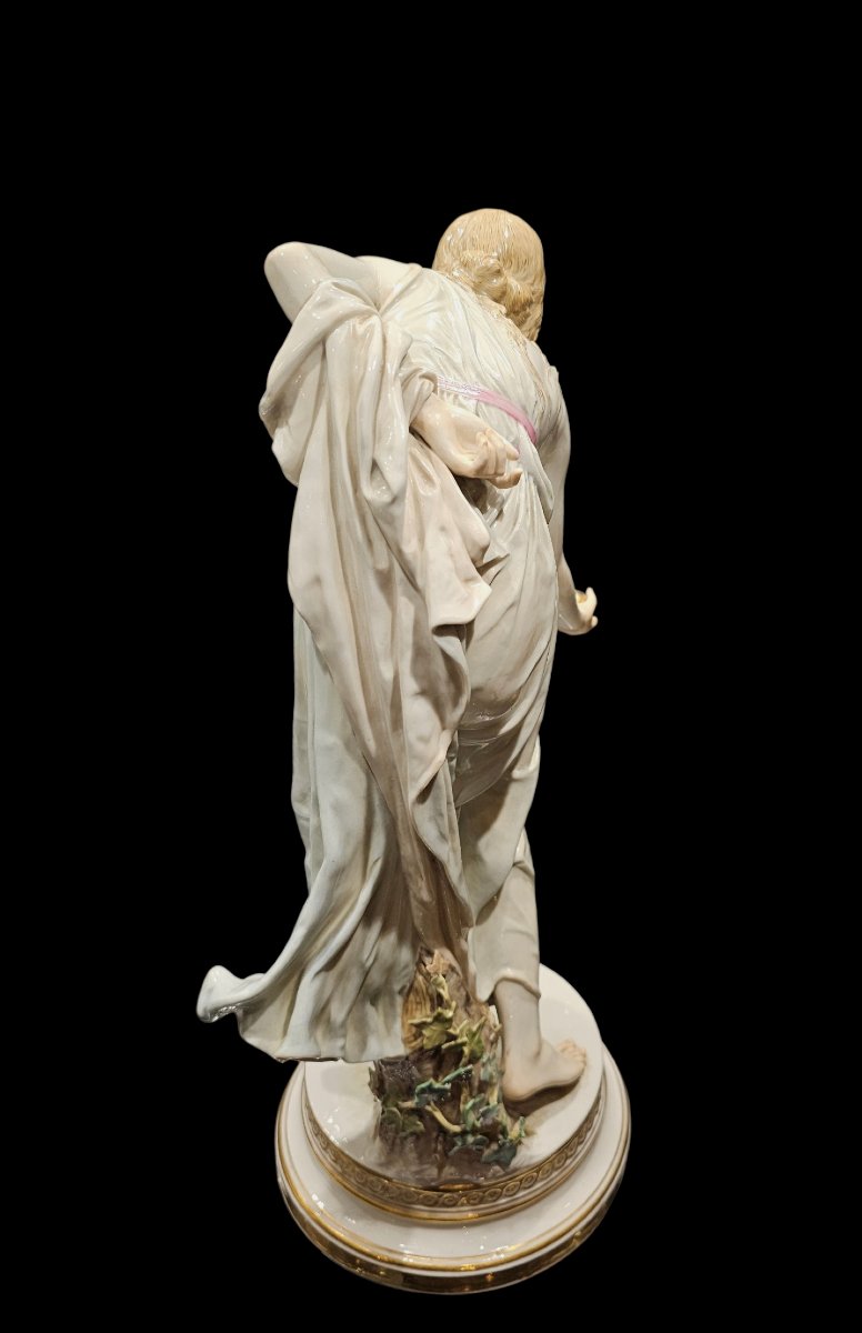 Meissen “Player at Bowls” Walter Schott 1897 – Fine XIX Secolo-photo-1