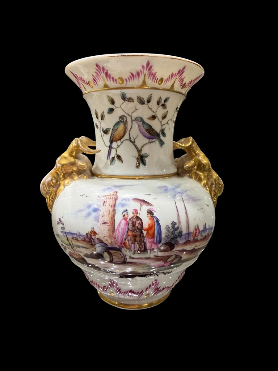 Rara coppia di vasi in porcellana KPM Berlino, epoca Biedermeier, circa 1830–1840-photo-4