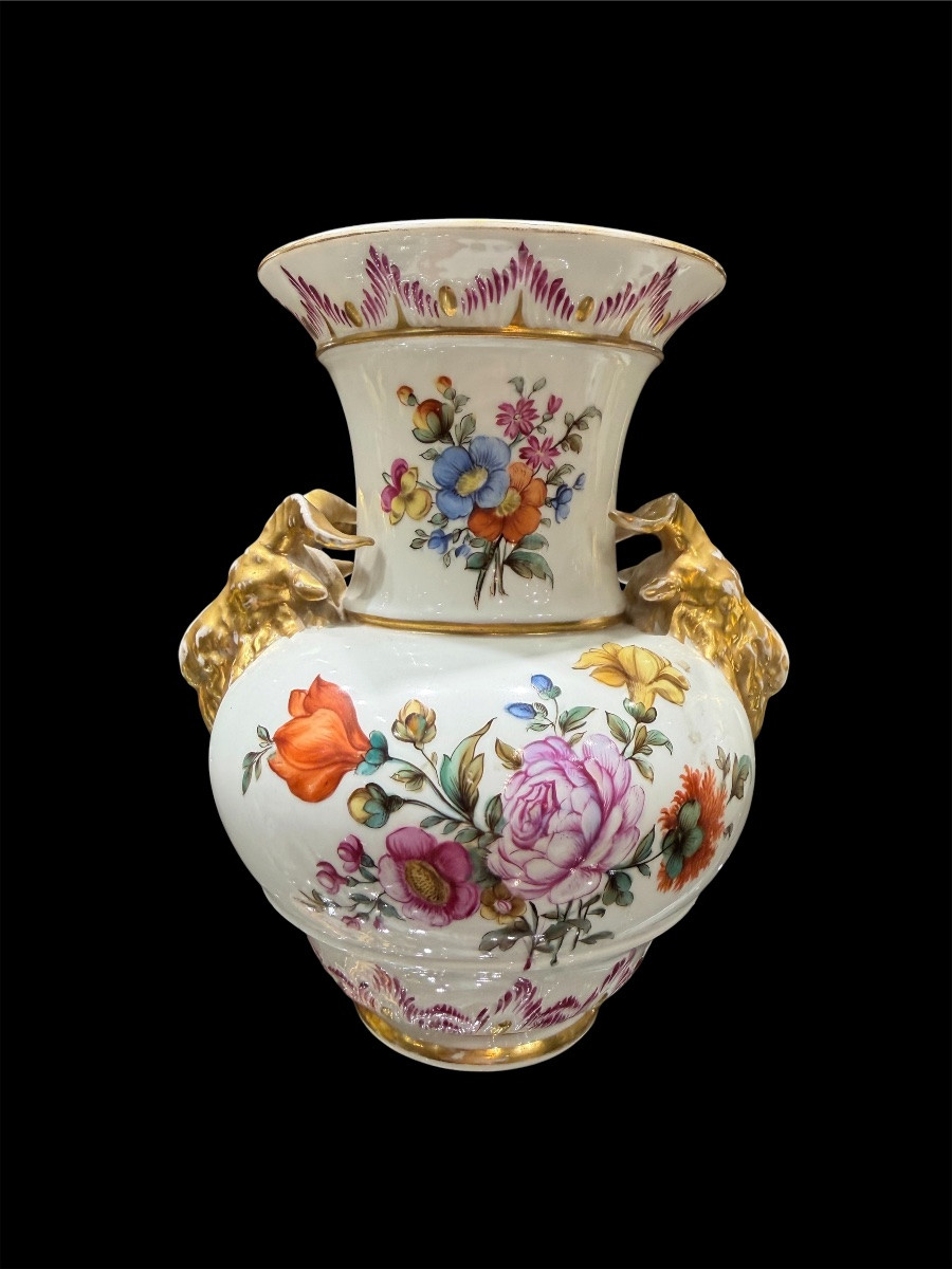 Rara coppia di vasi in porcellana KPM Berlino, epoca Biedermeier, circa 1830–1840-photo-1