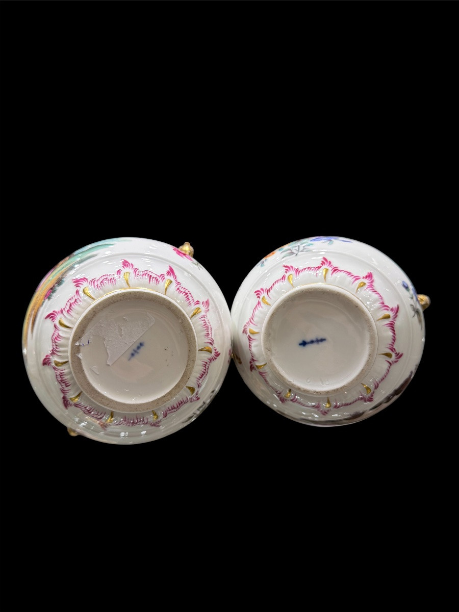 Rara coppia di vasi in porcellana KPM Berlino, epoca Biedermeier, circa 1830–1840-photo-4