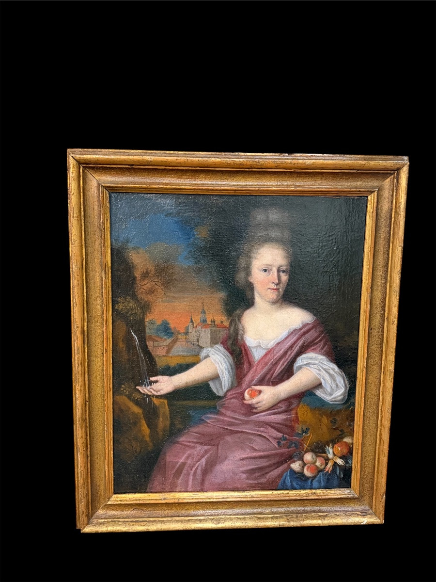 RITRATTO ALLEGORICO DI NOBILDONNA — SCUOLA AUSTRO-BOEMA, FINE XVII SECOLO-photo-2