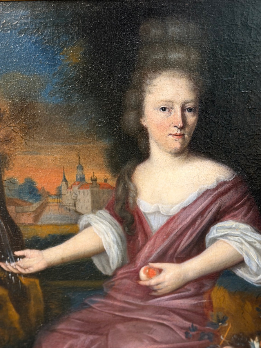 RITRATTO ALLEGORICO DI NOBILDONNA — SCUOLA AUSTRO-BOEMA, FINE XVII SECOLO-photo-4