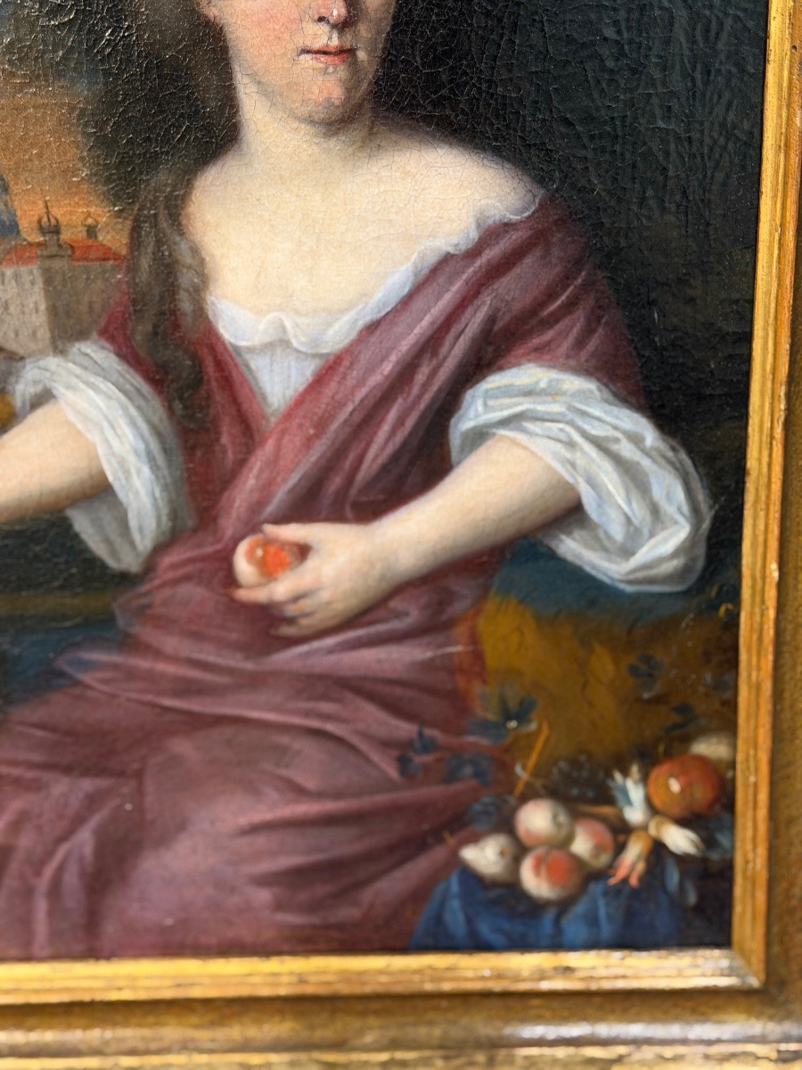 RITRATTO ALLEGORICO DI NOBILDONNA — SCUOLA AUSTRO-BOEMA, FINE XVII SECOLO-photo-1