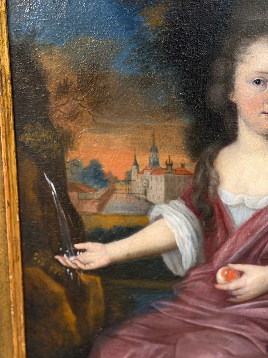 RITRATTO ALLEGORICO DI NOBILDONNA — SCUOLA AUSTRO-BOEMA, FINE XVII SECOLO-photo-2