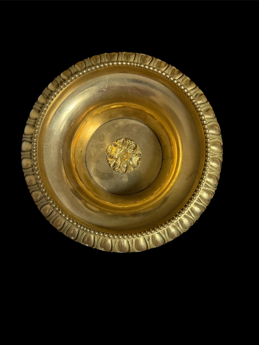 Coppia di vasi in bronzo dorato su basi in malachite, manifattura russa imperiale, XIX sec.-photo-2