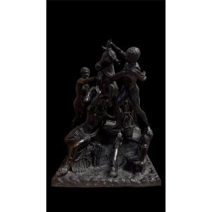 Gruppo in bronzo "Il Toro Farnese" Righetti fine XVIII secolo