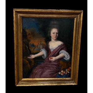 RITRATTO ALLEGORICO DI NOBILDONNA — SCUOLA AUSTRO-BOEMA, FINE XVII SECOLO