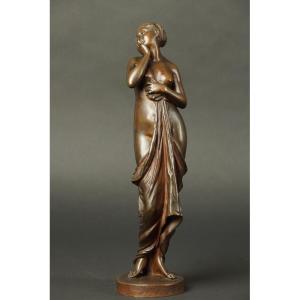 Treasured Woman, F. Sanzel, Bronze, 2nd Half Of The 19th Century.