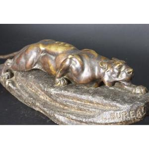 The Hunting Tiger, Léon Bureau (1866-1907), France, 19th Century.