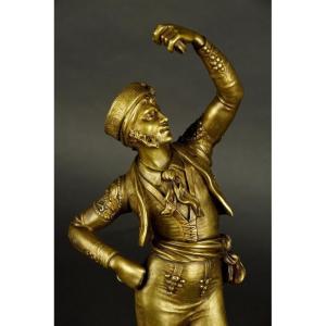 Spanish Dancer, A. J. Lavergne, Bronze, France, Second Half Of The 19th Century.