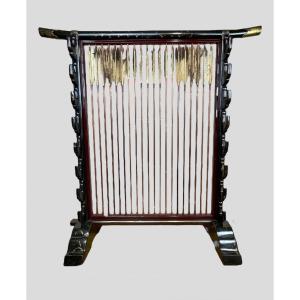 Katanakake In Black Lacquered Wood, Eight Sabers - Edo Period.