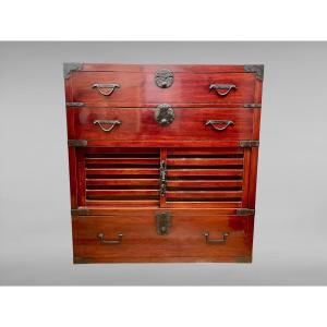 Kodansu Cabinet, Width: 91 Cm - Meiji Period (1868 - 1912).