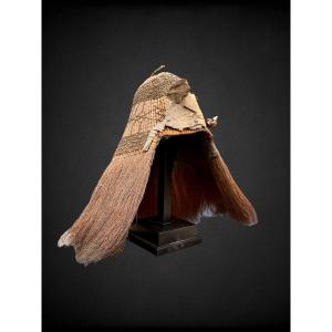 Ainu Culture - Rain Hat Made Of Braided Plant Fiber - 19th Century.
