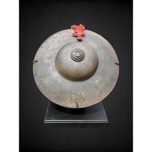 Jingasa Of Soldier Monk Signed Munesuke Myochin (1688-1735).