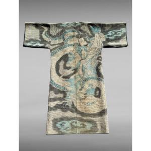 Japanese Firefighter Kimono "hikeshi-banten" - Meiji Period (1868-1912).