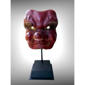 Traditional Tengu Mask From Noh Or Kyogen Theater