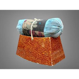 Takamakura, Tsugaru-nuri Lacquer Neck Rest - Edo Period (1603-1868).