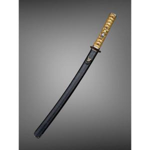 Japanese Wakizashi Sword Attributed To Fujiwara Munemishi, Nbthk Hozon Certificate - Late Edo. 